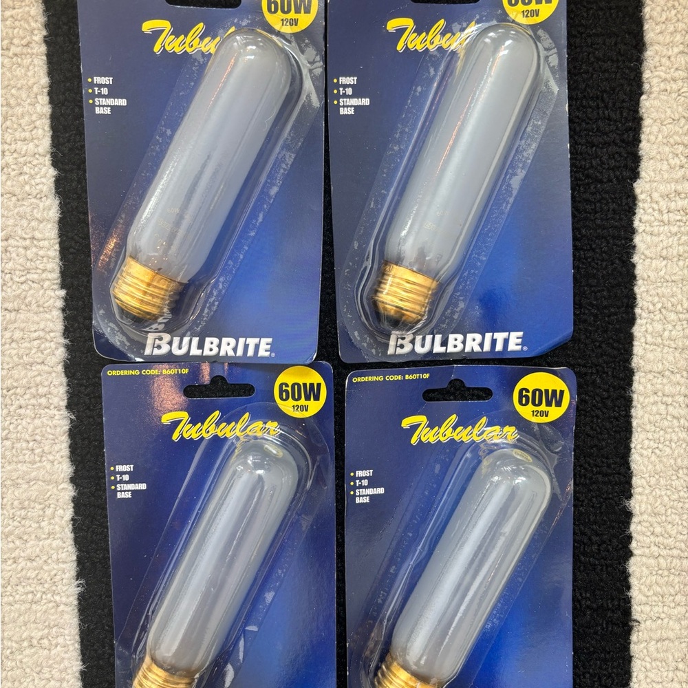 Bulbrite 60W 120V E26 T10 Frosted White Tubular Incandescent Bulb (Set of 7)